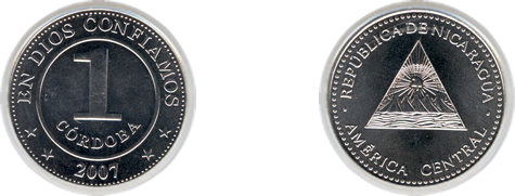 Moneda 50 centavos de córdoba 1997