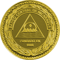 Reverso de la moneda 40 Aniversario del Banco Central de Nicaragua