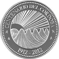 Anverso de la moneda Centenario del Córdoba