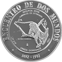 Anverso de la moneda II Serie Iberoamericana – Mono Congo