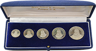 Reverso de la moneda Estuche Proof A - 5 monedas